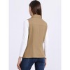 Allegra K Women's Zip-Up Sleeveless Turn Down Collar Cargo Utility Vest with Pockets - 4 of 4