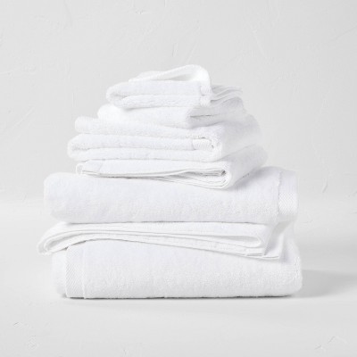 6pk Organic Bath Towel Bundle White - Casaluna™