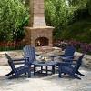 WestinTrends Dylan 5-Piece Outdoor Patio HDPE Adirondack Chair With Round Coffee Table Conversation Set - 2 of 4