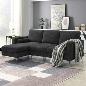  Kingfun 80 W Sectional Sofa Couch, L Shaped Couch
