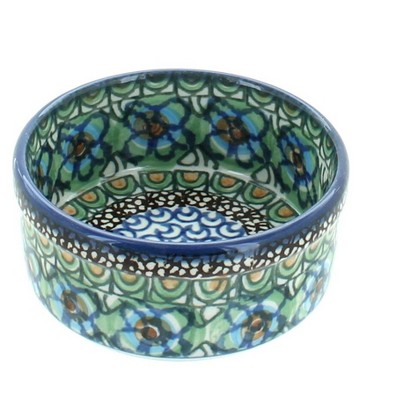  Blue Rose Polish Pottery Mardi Gras Small Ramekin 