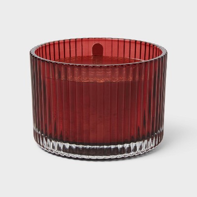2 Wick Ribbed Glass Warm Cider and Cinnamon Candle 13oz - Threshold™