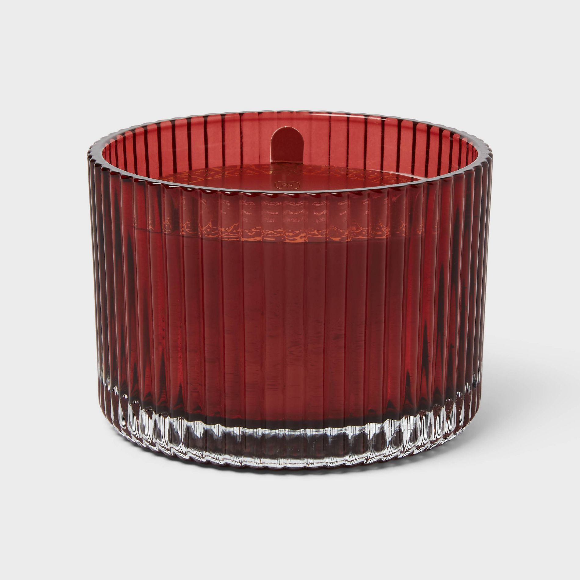 2 Wick Ribbed Glass Warm Cider and Cinnamon Candle 13oz - Threshold™