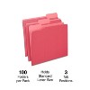 MyOfficeInnovations Colored File Folders 1/3-Cut Tab Letter Size Red 100/Box (224519) - 2 of 4