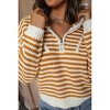 Women's Darcy Striped Quarter-Zip Sweater - Sunland 17 - 4 of 4