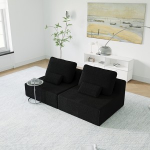 GDFStudio Cova 78.74'' Modern Modular Compressed Boucle 2-Seater Sectional Sofa - 1 of 4