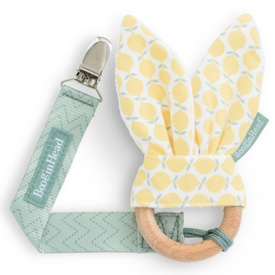 BooginHead Pacifier Clip & BunBun Teether Set - Lemons - 2pc