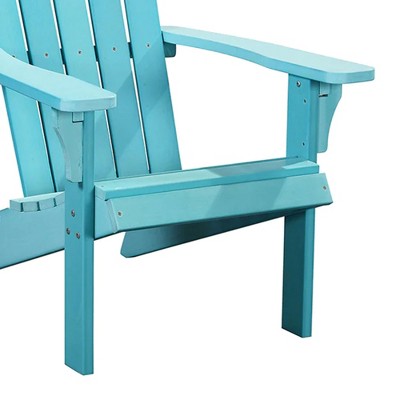 Blue Poly Lumber All-Weather Adirondack Chair with Arms