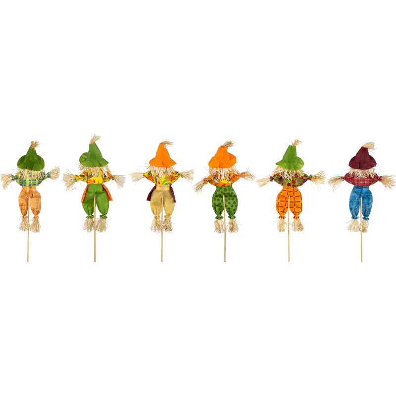 Northlight Set of 6 Fall Harvest Scarecrow Picks 24", 3 of 6