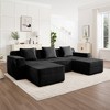 GDFStudio Loris Modern 3-Seat U-Shape Sectional Sofa with 3 Pillows and 2 Movable Ottomans - 4 of 4