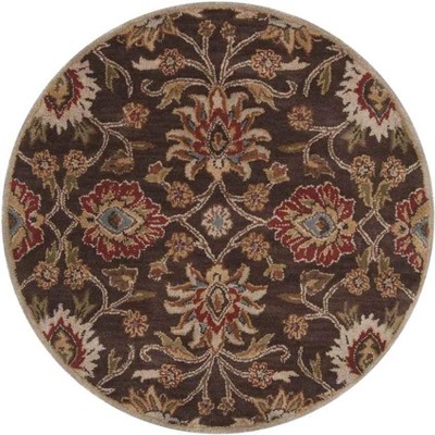 Mark & Day Eckville 6' Round Round Tufted Indoor Area Rugs Dark Brown