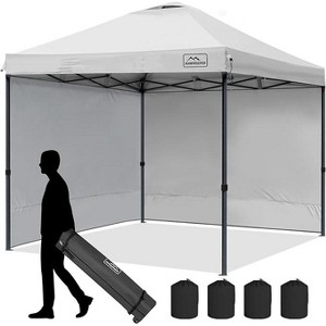 Anybear 10x10FT White Pop Up Canopy Tent with 2 Sidewalls - 1 of 4