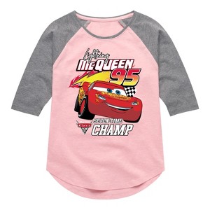 Girls' - Cars -  Shirt Tail Raglan Graphic T-shirt - 1 of 3