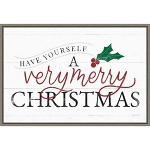 Amanti Art Vintage Christmas IV RG by Becky Thorns Canvas Wall Art Print Framed 33 x 23-in. - 1 of 4