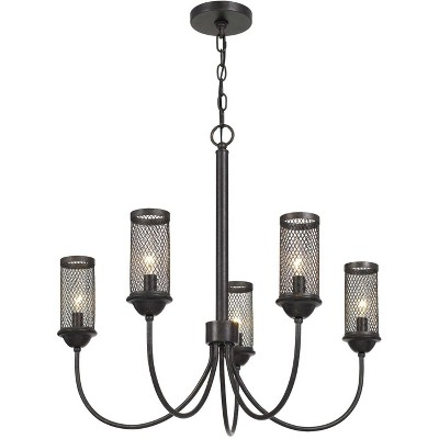 Cal Lighting Fulton Metal Chandelier With Mesh Metal Shade