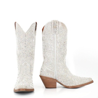 Buck & Brana Dorothy rhinestones Leather Cowgirl Boots