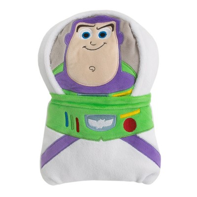 NoJo Disney Toy Story It's Play Time White, Green, and Purple, Buzz Lightyear Shaped Toddler Blanket