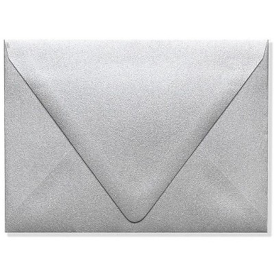 LUX A6 Contour Flap Envelopes 4 3/4 x 6 1/2 50/Box Silver Metallic 1875-06-50