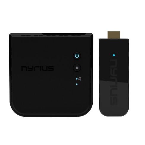 faktum glide karakter Nyrius Aries Pro+ Wireless Hdmi Video Transmitter To Stream 1080p Video Up  To 165ft From Laptop, Pc, Cable Box - Black : Target