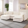 Mjkone 101'' U-Shaped Modular Sectional Sofa, 5-Seat Cloud Couch with 2 Ottomans, Modern Chenille Sofa Sleeper Deep Seat Couches - 4 of 4