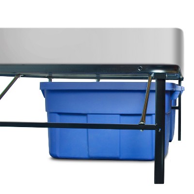 Full Black Metal Platform Bed Frame with Storage
