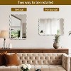 White Color 24"x36" Wavy Rectangle Solid Wood Frame Decorative Mirror,For Bedroom, Bathroom, Living Room, Entryway - 4 of 4