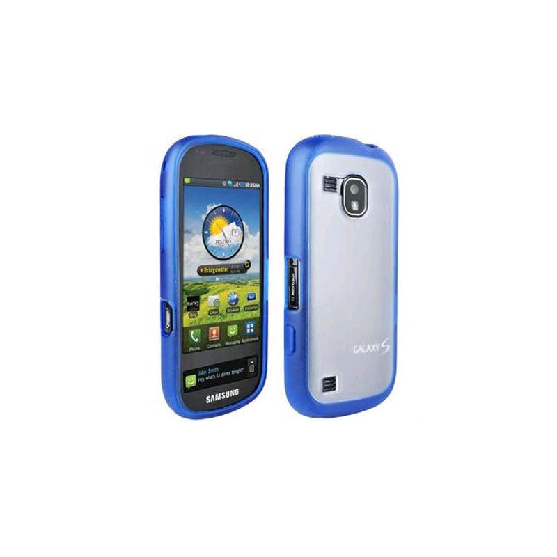 OEM Verizon Samsung Continuum Galaxy S SCH-i400 Plastic Frosted Case, TPU Grip (Blue) (Bulk Packaging), 1 of 2