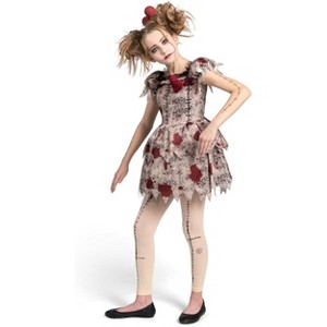 Joyfy Halloween Costume Voodoo Doll Dress for Girls, Creepy Outfit with  Leggings & Hairpins  Doll Set for Dress Up Party : Target