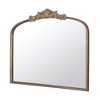 Ridstar 40 in. W x 31.5 in. H Brown Arched Bathroom Mirror - 2 of 4