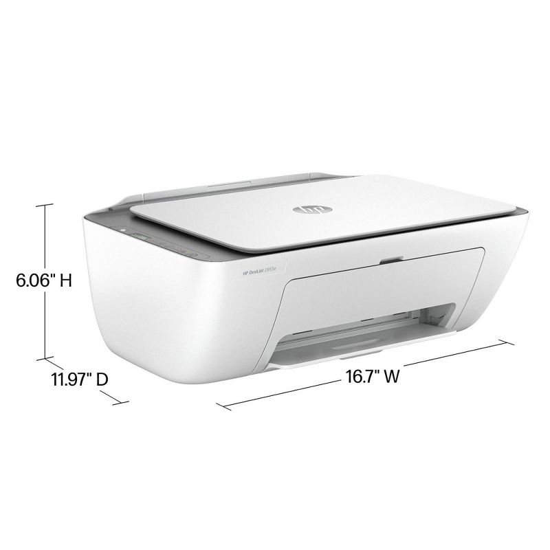 HP DeskJet 2855e Wireless All-In-One Color Printer, Scanner, Copier - White, 4 of 10