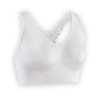 Collections Etc Instant Shaping By Plusform Lace Criss-cross Soft Cup Bra :  Target