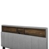 Okak Full Platform Bed Frame with Upholstered & Trundle Storage Headboard Bed with 2 Drawers Sockets USB Ports Easy Assembly, Gray - 4 of 4