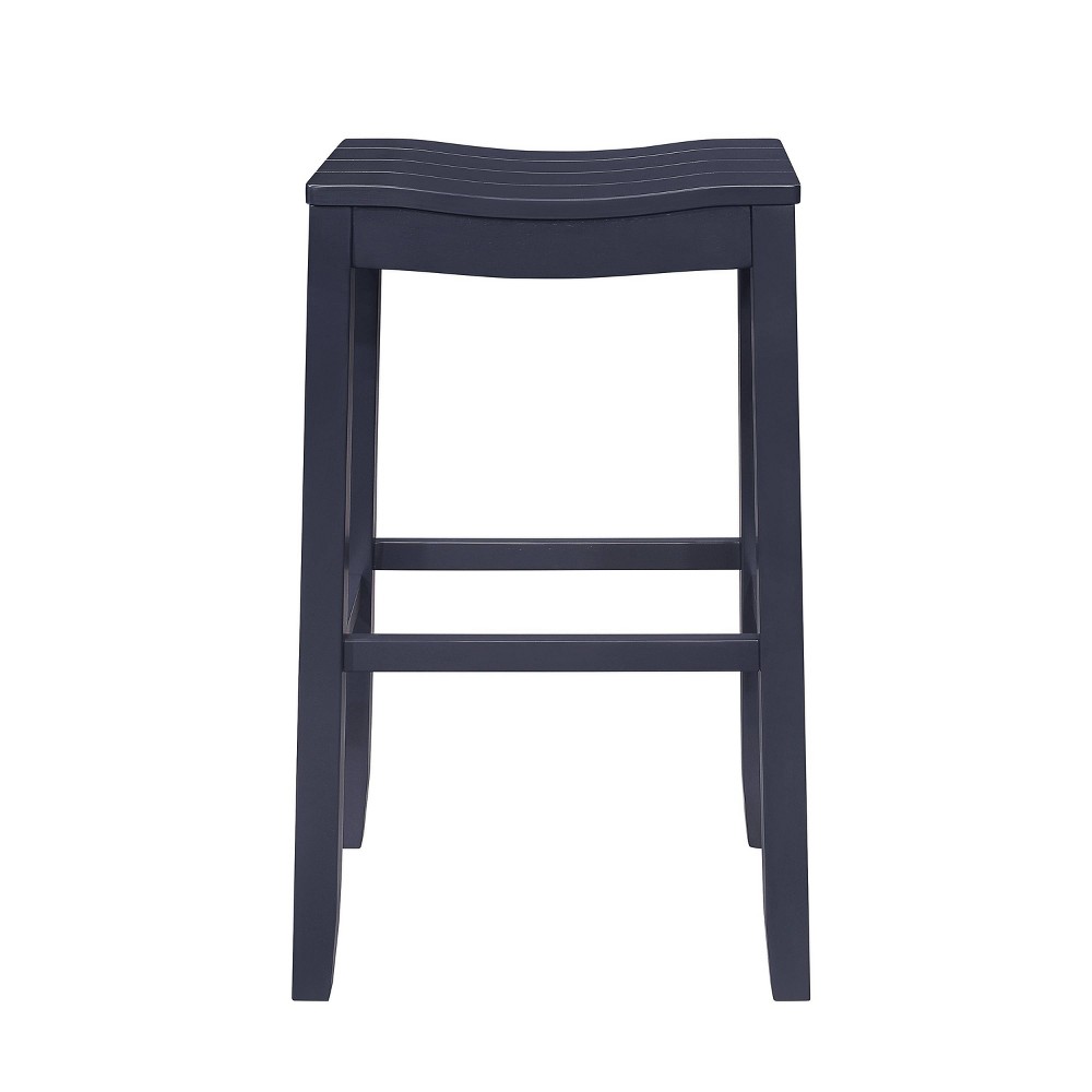 Photos - Chair Hillsdale Furniture 30" Fiddler Backless Barstool Navy: Matte Finish, Wood Legs, Fixed Height