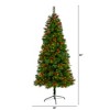 Nearly Natural 7-ft Mixed Pine Artificial Christmas Tree with 350 Clear LED Lights, Pine Cones and Berries - 2 of 4