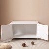 BDELITE Cat Litter Box Enclosure, Litter Box Furniture Hidden with Barn Door-31.5*19.7*19.7 Inch, White - 4 of 4