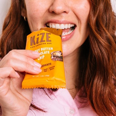 KiZE Peanut Butter Chocolate Chip Gluten Free Energy Protein Bar - 10g Protein - 8oz/5ct