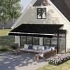 VisioGear Retractable Awning, 8'*7' Patio Awnings with Manual Crank Handle for Deck, Yard, Gray, 98.5"*78.75"*49.2" - 2 of 4