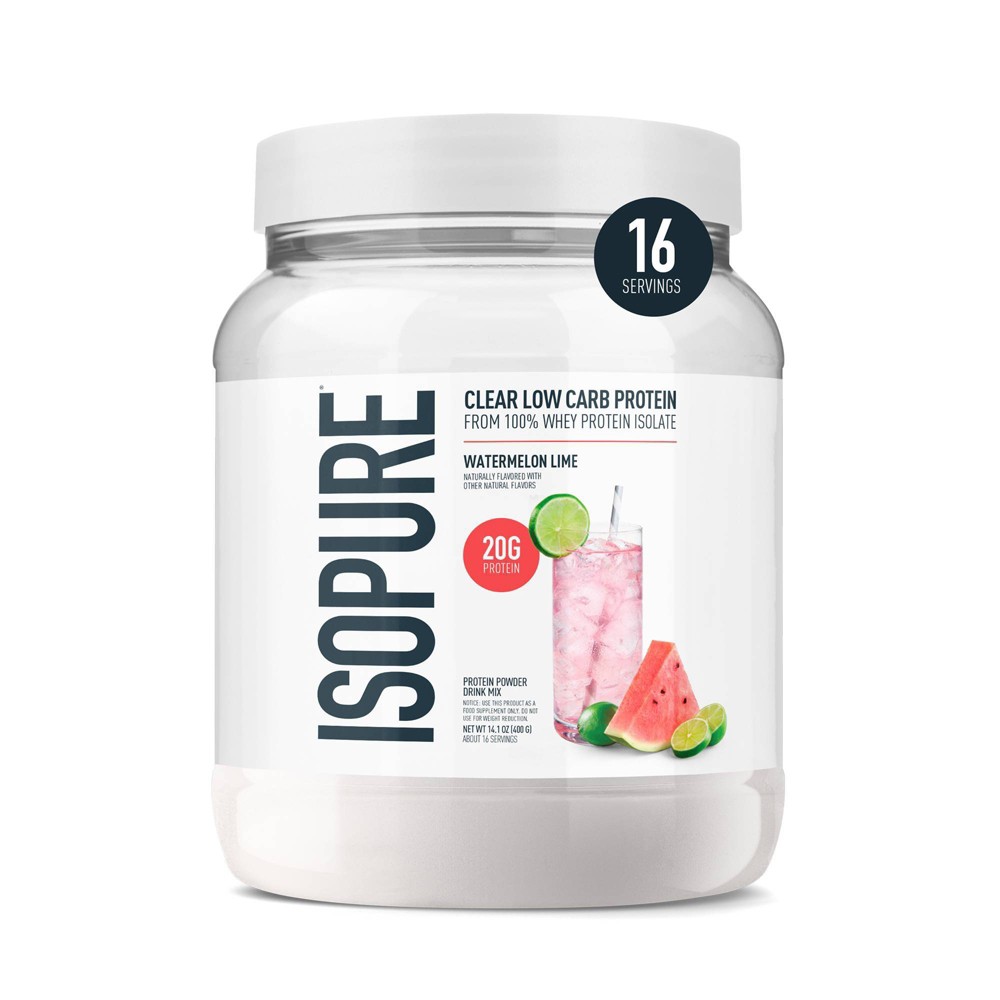 Isopure Infusions Watermelon Lime Powder Protein Powder - 14.1oz: Whey Isolate, 20g Protein
