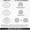 LunaLulinlk 18" Pie Cut 3 Shelf Lazy Susan Set - Almond - 4 of 4