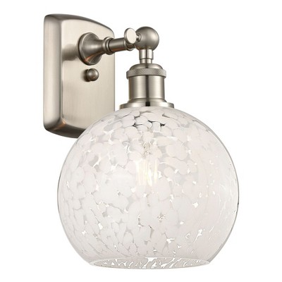 White Mouchette - 1 Light Wall Sconce In Modern Style-11 Inches Tall and 8 Inches Wide