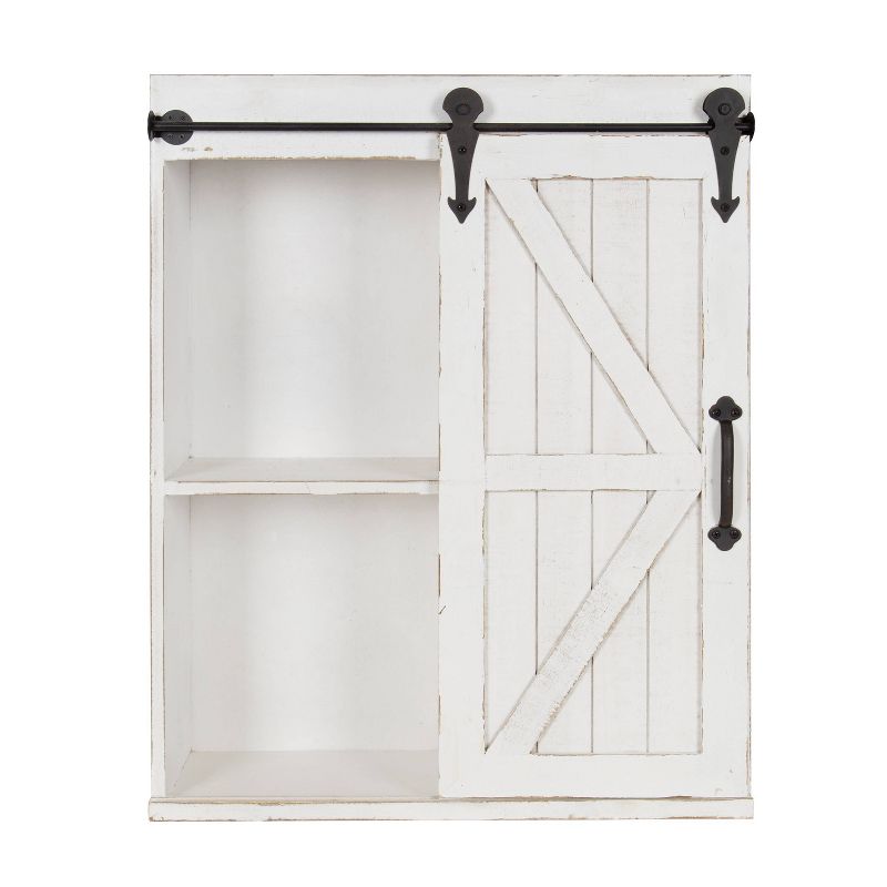 Modern Farmhouse Decorative Wood Wall Storage Rustic White - Kate &#38; Laurel All Things Decor, 5 of 8