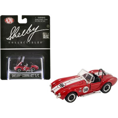 Shelby Cobra 427 S/C #98 Red with White Stripes "Shelby Collectibles" Series 1/64 Diecast Model Car by ACME