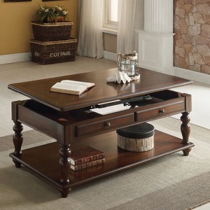 Kumasinova 48" Coffee Table with Lift-Top,Storage End Table with Lower Shelf,Multi-Functional Center Table for Living Room,Office,Walnut - 1 of 4