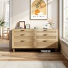 SeaCamel 6-Drawer Rattan Storage Organizer - Natural Finish for Bedroom & Living Room Accent - 4 of 4