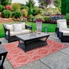 Northlight 4' x 6' Pink Abstract Pattern Rectangular Outdoor Area Rug - 2 of 4