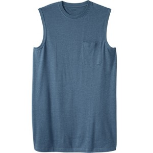 KingSize Men's Big & Tall Shrink-Less Longer-Length Lightweight Muscle Pocket Tee - 1 of 4