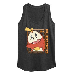 Women's - Pokémon - Fuecoco Stats Graphic Racerback Tank - 1 of 4