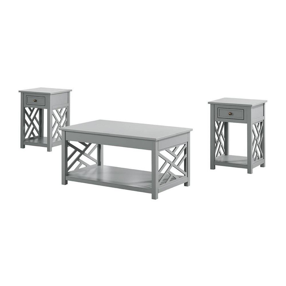 Photos - Coffee Table 36" Middlebury  and 2 End Tables Gray - Alaterre Furniture