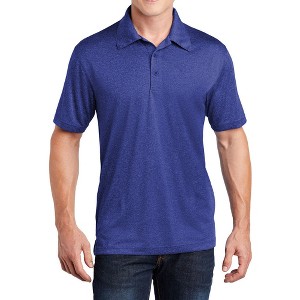 Mafoose Men's Short Sleeve Moisture-Wicking Heather Contender Polo T-shirt - 1 of 4