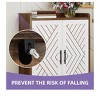 5-Tier Shoe Cabinet With 2 Doors Wood Slim Shoe Storage Cabinet Shoe Organizer Storage For Entryway,Hallway,Space Saving - 4 of 4